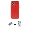 MARSİLYAN™- iPhone 12 Pro Max Kılıf Ahenk Işık - Şeffaf Uv Polymer Nano Ekran Koruyucu + Metal Kamera Lens Koruma Cam - KI