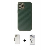 MARSİLYAN™- iPhone 12 Pro Max Kılıf Ahenk Işık - Şeffaf Uv Polymer Nano Ekran Koruyucu + Shine Kamera Lens - GD