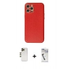 MARSİLYAN™- iPhone 12 Pro Max Kılıf Ahenk Işık - Şeffaf Uv Polymer Nano Ekran Koruyucu + Shine Kamera Lens - GD