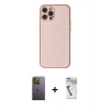 MARSİLYAN™- iPhone 12 Pro Max Kılıf Ahenk Işık - Şeffaf Uv Polymer Nano Ekran Koruyucu + Neon Fosforlu Kamera Lens - YL