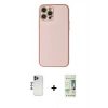 MARSİLYAN™- iPhone 12 Pro Max Kılıf Ahenk Işık - Siyah 20D Premium Cam Ekran Koruyucu + Shine Kamera Lens - LT