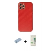 MARSİLYAN™- iPhone 12 Pro Max Kılıf Ahenk Işık - Siyah 20D Premium Cam Ekran Koruyucu + Shine Kamera Lens Koruma Cam - MI