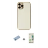 MARSİLYAN™- iPhone 12 Pro Max Kılıf Ahenk Işık - Siyah 20D Premium Cam Ekran Koruyucu + Shine Kamera Lens Koruma Cam - MI