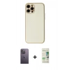 MARSİLYAN™- iPhone 12 Pro Max Kılıf Ahenk Işık - Siyah 20D Premium Cam Ekran Koruyucu + Neon Fosforlu Kamera Lens - BZ