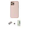 MARSİLYAN™- iPhone 12 Pro Max Kılıf Ahenk Işık - Siyah 20D Premium Cam Ekran Koruyucu + Shine Kamera Lens Koruma Cam - SABE