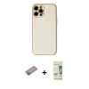 MARSİLYAN™- iPhone 12 Pro Max Kılıf Ahenk Işık - Siyah 20D Premium Cam Ekran Koruyucu + Shine Kamera Lens Koruma Cam - SABE