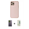 MARSİLYAN™- iPhone 12 Pro Max Kılıf Ahenk Işık - Siyah 20D Premium Cam Ekran Koruyucu + Neon Fosforlu Kamera Lens - YL