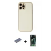 MARSİLYAN™- iPhone 12 Pro Max Kılıf Ahenk Işık - Siyah 360 Mat Full Body Arka Koruyucu + Renkli Kamera Lens Koruma Cam - MI