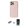 MARSİLYAN™- iPhone 12 Pro Max Kılıf Ahenk Işık - Siyah 360 Mat Full Body Arka Koruyucu + Renkli Kamera Lens Koruma Cam - MI