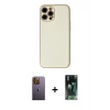 MARSİLYAN™- iPhone 12 Pro Max Kılıf Ahenk Işık - Siyah 360 Mat Full Body Arka Koruyucu + Sarı Neon Fosforlu Kamera Lens