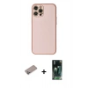 MARSİLYAN™- iPhone 12 Pro Max Kılıf Ahenk Işık - Siyah 360 Mat Full Body Arka Koruyucu + Sierra Blue Shine Kamera Lens Koruma Cam