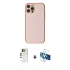 MARSİLYAN™- iPhone 12 Pro Max Kılıf Ahenk Işık - Siyah 3D Antistatik Seramik Nano Ekran Koruyucu + Shine Kamera Lens - GD