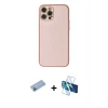 MARSİLYAN™- iPhone 12 Pro Max Kılıf Ahenk Işık - Siyah 3D Antistatik Seramik Nano Ekran Koruyucu + Shine Kamera Lens Koruma Cam - MI