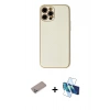 MARSİLYAN™- iPhone 12 Pro Max Kılıf Ahenk Işık - Siyah 3D Antistatik Seramik Nano Ekran Koruyucu + Shine Kamera Lens Koruma Cam - SABE