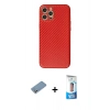 MARSİLYAN™- iPhone 12 Pro Max Kılıf Ahenk Işık - Siyah 5D Eko Cam Ekran Koruyucu + Shine Kamera Lens Koruma Cam - GS