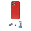 MARSİLYAN™- iPhone 12 Pro Max Kılıf Ahenk Işık - Siyah 5D Eko Cam Ekran Koruyucu + Renkli Kamera Lens Koruma Cam - MI