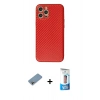MARSİLYAN™- iPhone 12 Pro Max Kılıf Ahenk Işık - Siyah 5D Eko Cam Ekran Koruyucu + Shine Kamera Lens Koruma Cam - GI
