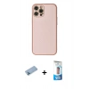 MARSİLYAN™- iPhone 12 Pro Max Kılıf Ahenk Işık - Siyah 5D Eko Cam Ekran Koruyucu + Shine Kamera Lens Koruma Cam - MI
