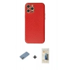 MARSİLYAN™- iPhone 12 Pro Max Kılıf Ahenk Işık - Siyah 6D Mat Seramik Hayalet Nano Ekran Koruyucu + Shine Kamera Lens Koruma Cam - GS
