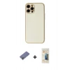 MARSİLYAN™- iPhone 12 Pro Max Kılıf Ahenk Işık - Siyah 6D Mat Seramik Hayalet Nano Ekran Koruyucu + Metal Kamera Lens Koruma Cam - GD
