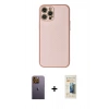 MARSİLYAN™- iPhone 12 Pro Max Kılıf Ahenk Işık - Siyah 6D Mat Seramik Hayalet Nano Ekran Koruyucu + Neon Fosforlu Kamera Lens - SI
