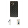 MARSİLYAN™- iPhone 12 Pro Max Kılıf Ahenk Işık - Siyah 6D Mat Seramik Hayalet Nano Ekran Koruyucu + Shine Kamera Lens - LT