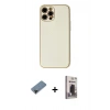 MARSİLYAN™- iPhone 12 Pro Max Kılıf Ahenk Işık - Siyah Bilvis Hayalet Cam Ekran Koruyucu + Shine Kamera Lens Koruma Cam - SH