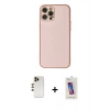 MARSİLYAN™- iPhone 12 Pro Max Kılıf Ahenk Işık - Siyah Joko 5D Cam + Shine Kamera Lens - GD