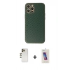 MARSİLYAN™- iPhone 12 Pro Max Kılıf Ahenk Işık - Siyah Joko 5D Cam + Shine Kamera Lens - GD