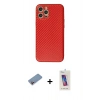 MARSİLYAN™- iPhone 12 Pro Max Kılıf Ahenk Işık - Siyah Joko 5D Cam + Shine Kamera Lens Koruma Cam - PE