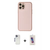 MARSİLYAN™- iPhone 12 Pro Max Kılıf Ahenk Işık - Siyah Joko 5D Cam + Shine Kamera Lens - LT