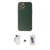 MARSİLYAN™- iPhone 12 Pro Max Kılıf Ahenk Işık - Siyah Joko 5D Cam + Shine Kamera Lens - LT