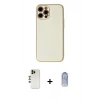 MARSİLYAN™- iPhone 12 Pro Max Kılıf Ahenk Işık - Siyah Joko Magic 5D Cam + Shine Kamera Lens - GD