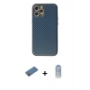 MARSİLYAN™- iPhone 12 Pro Max Kılıf Ahenk Işık - Siyah Joko Magic 5D Cam + Gold Shine Kamera Lens Koruma Cam
