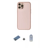 MARSİLYAN™- iPhone 12 Pro Max Kılıf Ahenk Işık - Siyah Joko Magic 5D Cam + Gold Shine Kamera Lens Koruma Cam