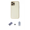 MARSİLYAN™- iPhone 12 Pro Max Kılıf Ahenk Işık - Siyah Joko Magic 5D Cam + Metal Kamera Lens Koruma Cam - GD