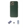 MARSİLYAN™- iPhone 12 Pro Max Kılıf Ahenk Işık - Siyah Joko Magic 5D Cam + Metal Kamera Lens Koruma Cam - GD