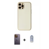 MARSİLYAN™- iPhone 12 Pro Max Kılıf Ahenk Işık - Siyah Joko Magic 5D Cam + Neon Fosforlu Kamera Lens - SI