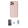 MARSİLYAN™- iPhone 12 Pro Max Kılıf Ahenk Işık - Siyah Joko Magic 5D Cam + Neon Fosforlu Kamera Lens - SI