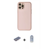 MARSİLYAN™- iPhone 12 Pro Max Kılıf Ahenk Işık - Siyah Joko Magic 5D Cam + Renkli Kamera Lens Koruma Cam - PE