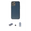 MARSİLYAN™- iPhone 12 Pro Max Kılıf Ahenk Işık - Siyah Joko Magic 5D Cam + Renkli Kamera Lens Koruma Cam - SI