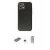 MARSİLYAN™- iPhone 12 Pro Max Kılıf Ahenk Işık - Siyah Joko Magic 5D Cam + Renkli Kamera Lens Koruma Cam - SI
