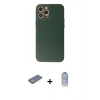 MARSİLYAN™- iPhone 12 Pro Max Kılıf Ahenk Işık - Siyah Joko Magic 5D Cam + Renkli Kamera Lens Koruma Cam - SI