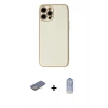 MARSİLYAN™- iPhone 12 Pro Max Kılıf Ahenk Işık - Siyah Joko Magic 5D Cam + Renkli Kamera Lens Koruma Cam - SI