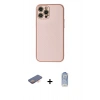 MARSİLYAN™- iPhone 12 Pro Max Kılıf Ahenk Işık - Siyah Joko Magic 5D Cam + Renkli Kamera Lens Koruma Cam - TU