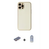 MARSİLYAN™- iPhone 12 Pro Max Kılıf Ahenk Işık - Siyah Joko Magic 5D Cam + Renkli Kamera Lens Koruma Cam - TU