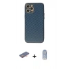 MARSİLYAN™- iPhone 12 Pro Max Kılıf Ahenk Işık - Siyah Joko Magic 5D Cam + Renkli Kamera Lens Koruma Cam - TU