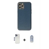 MARSİLYAN™- iPhone 12 Pro Max Kılıf Ahenk Işık - Siyah Joko Magic 5D Cam + Shine Kamera Lens - LT