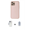 MARSİLYAN™- iPhone 12 Pro Max Kılıf Ahenk Işık - Siyah Joko Magic 5D Cam + Shine Kamera Lens - LT