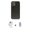 MARSİLYAN™- iPhone 12 Pro Max Kılıf Ahenk Işık - Siyah Joko Magic 5D Cam + Shine Kamera Lens - LT